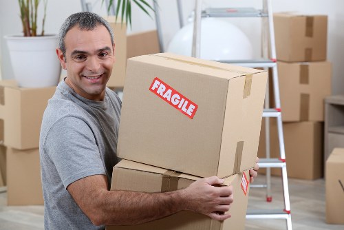 Office removals team preparing a Richmond business move