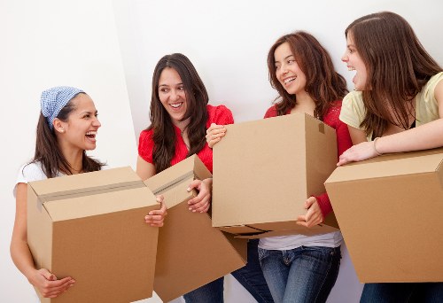 Local moving team packing household items in Richmond