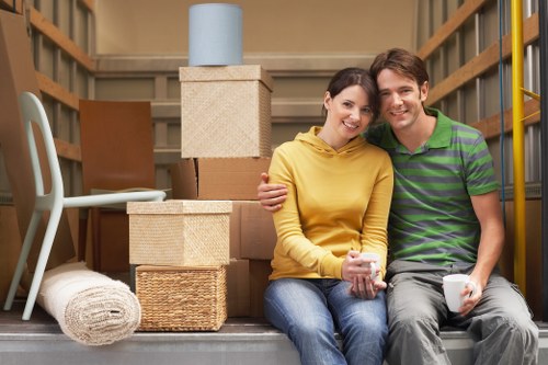 Furniture and boxes loaded into a van for Richmond customers